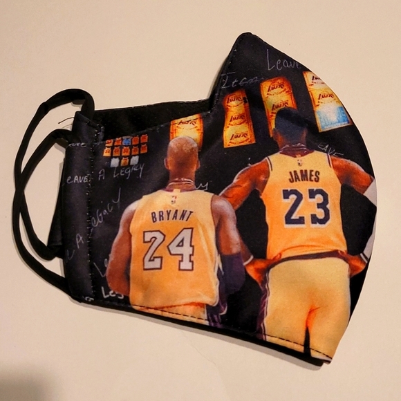 NWOT 2020 KOBE & LeBron Championship keepsake COVID-19 Mask - Picture 2 of 4